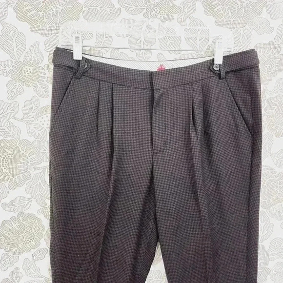 Brooks Brothers Wool Blend Patterned Pleated Dress Pants Women's 8  7216 - Picture 3 of 7